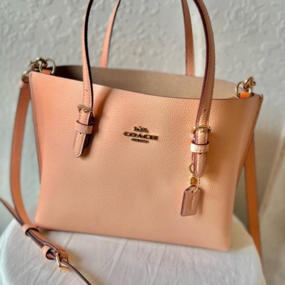 Coach Handbags - Coach Mollie 25 Tote Bag in Peach/Light Pink